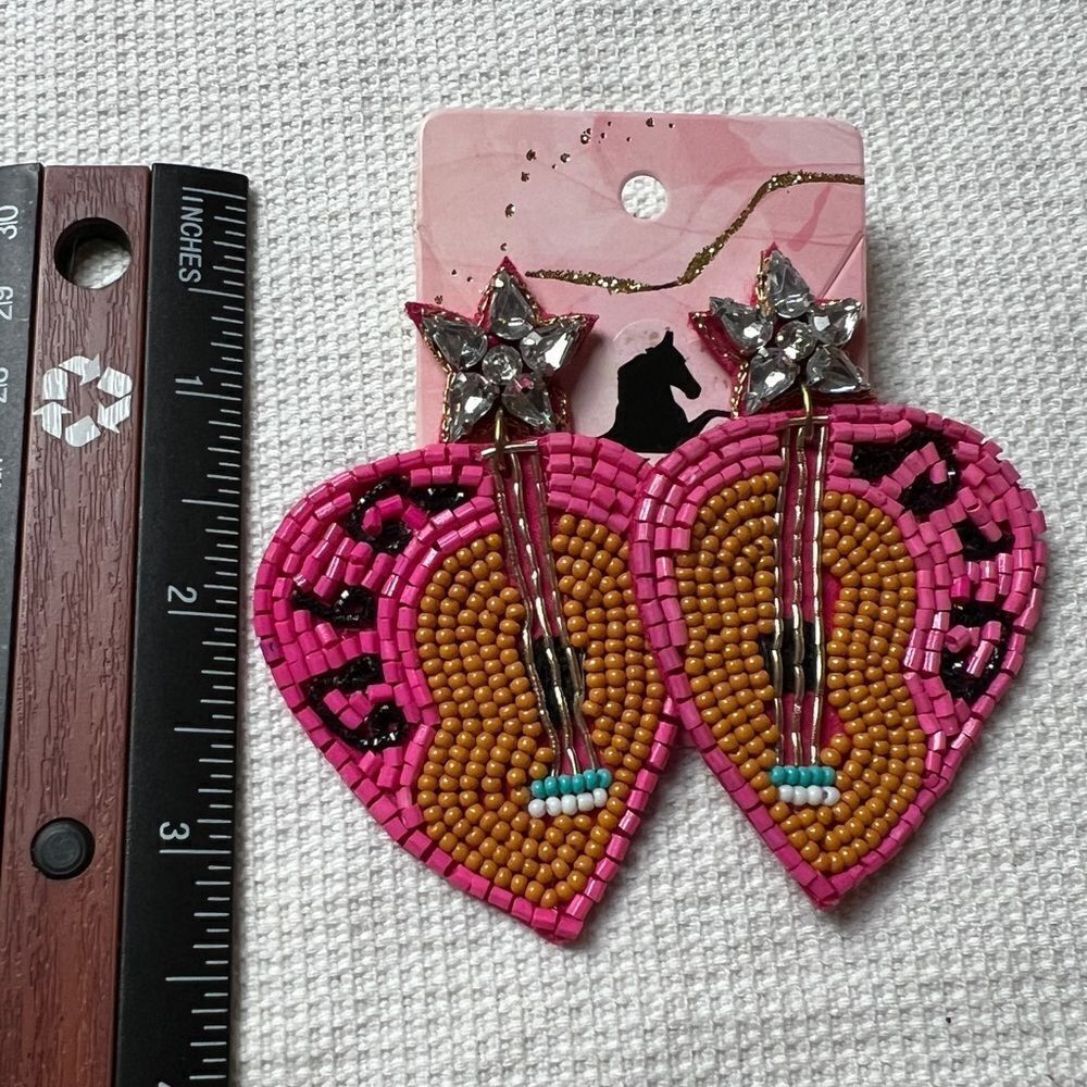 Guitar Seed Bead Earrings.